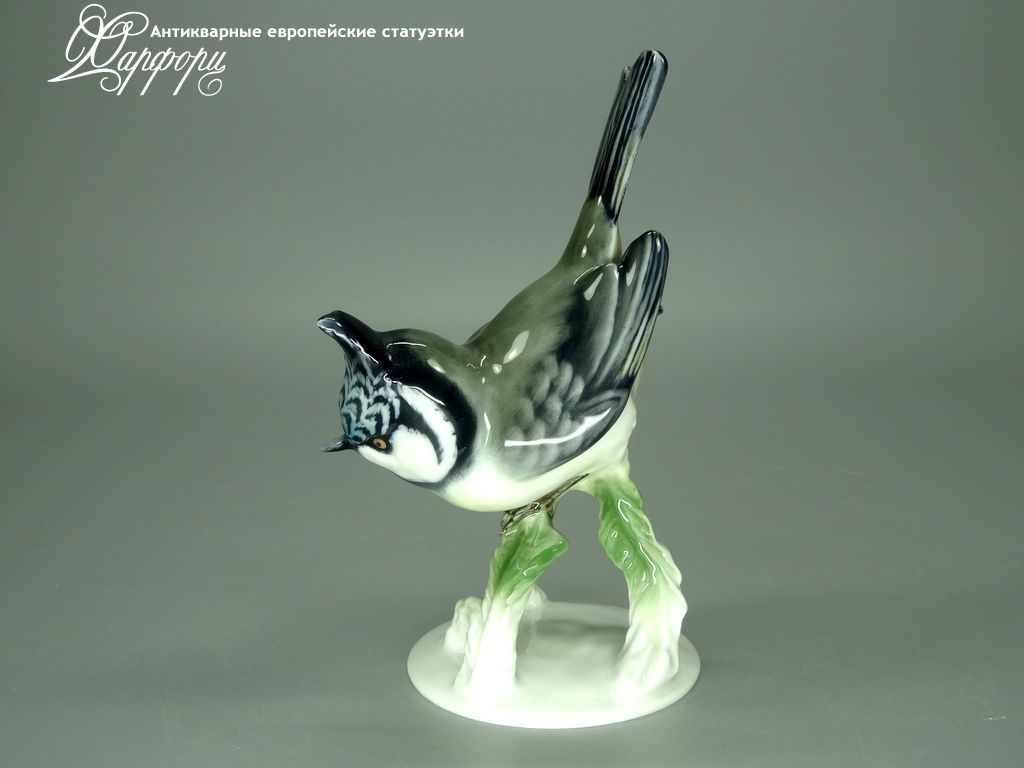 Купить фарфоровые статуэтки Rosenthal, Хохлатая синица, Германия